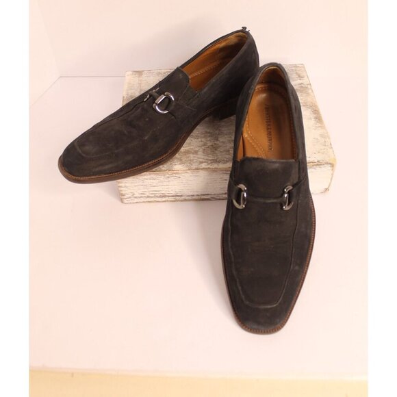 Johnston & Murphy Other - Johnston & Murphy Loafers Mens 9.5 M Black Suede Leather Buckle Dress Shoes